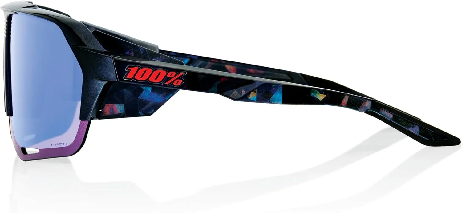 100% Norvik Winter Sport Performance Sunglasses (Black Holographic - HiPER Blue Multilayer Mirror Lens)