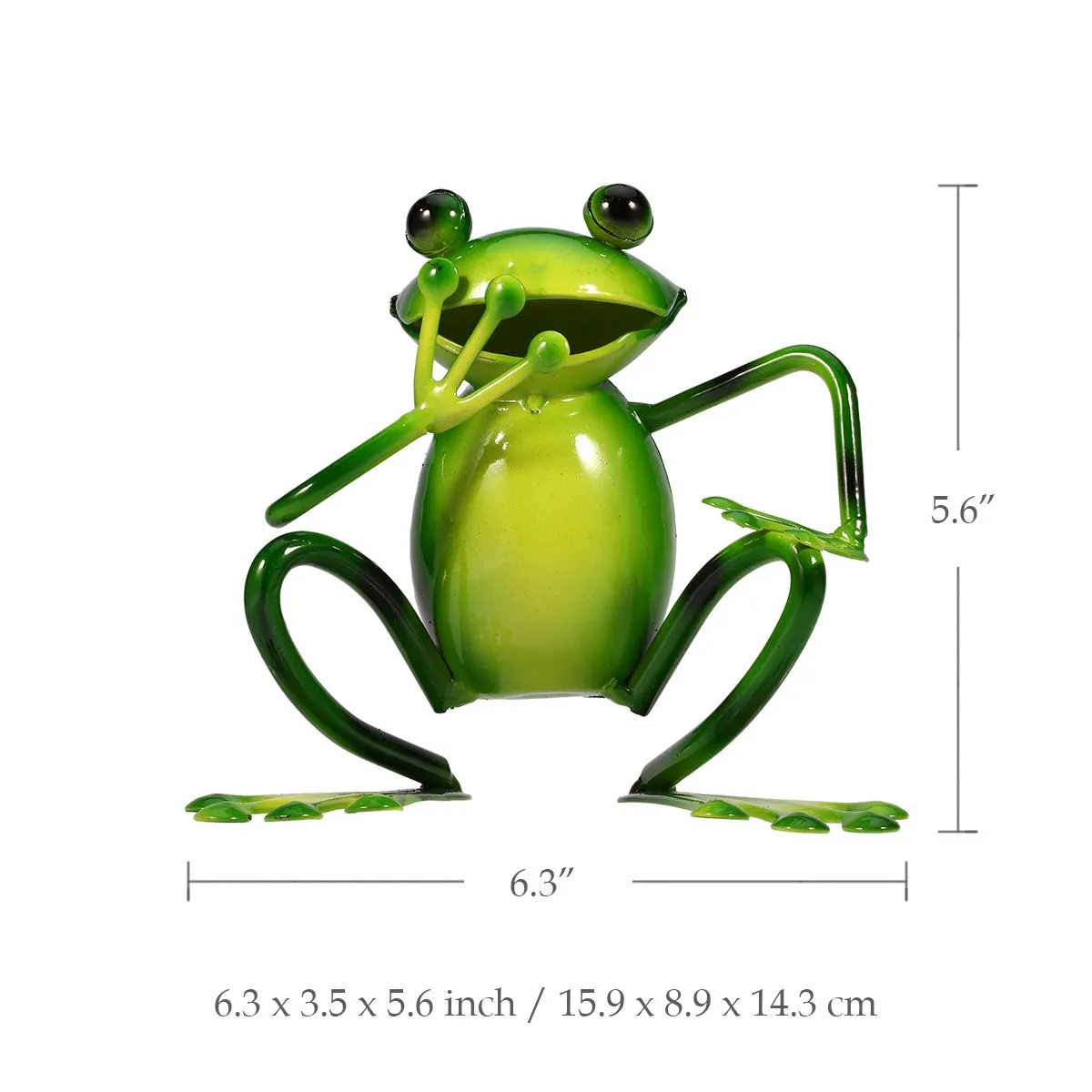 4 Style Frog Shaped Iron Figurine