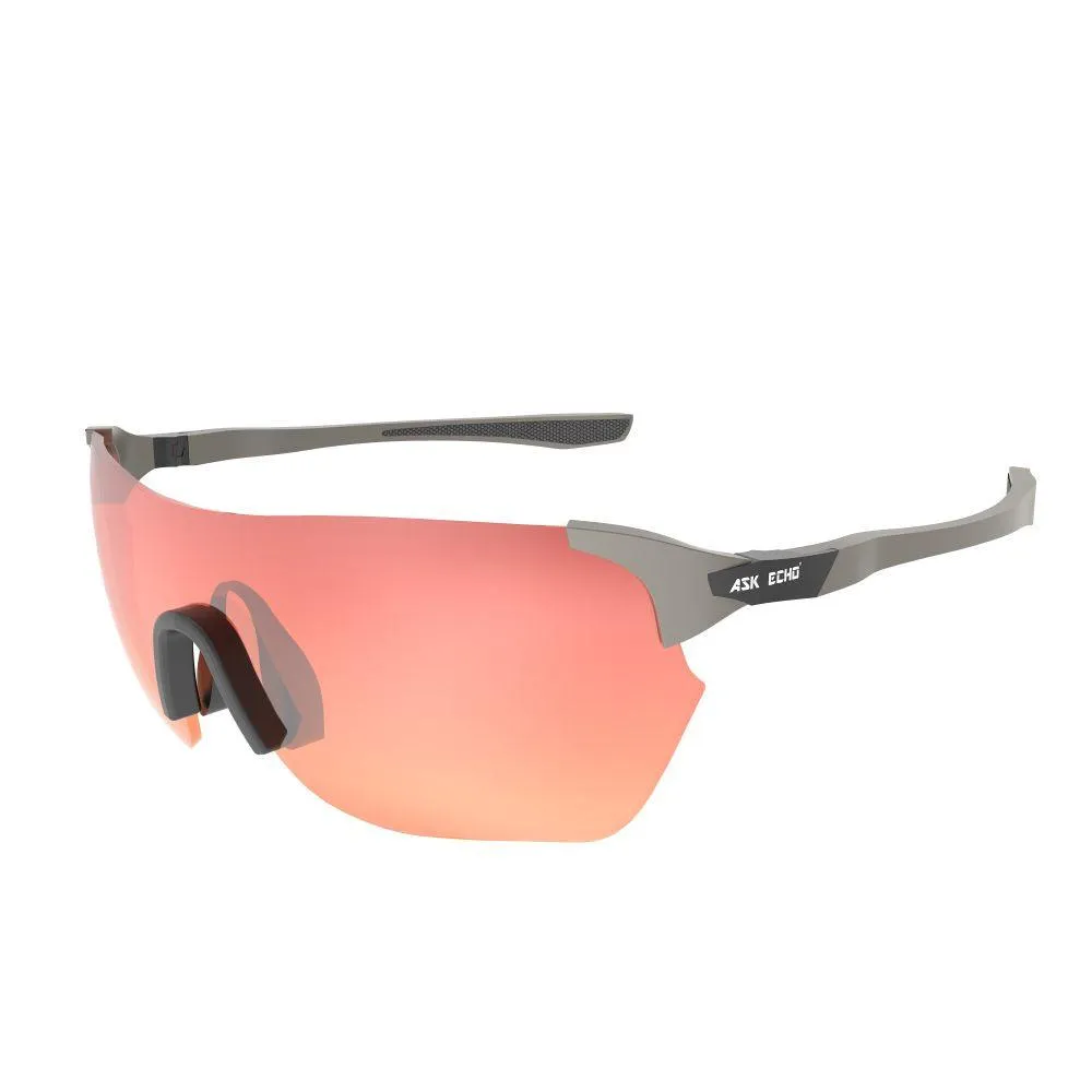 Ask Echo Golf No Frame Gunmetal Leg Sunglasses / Revo Red