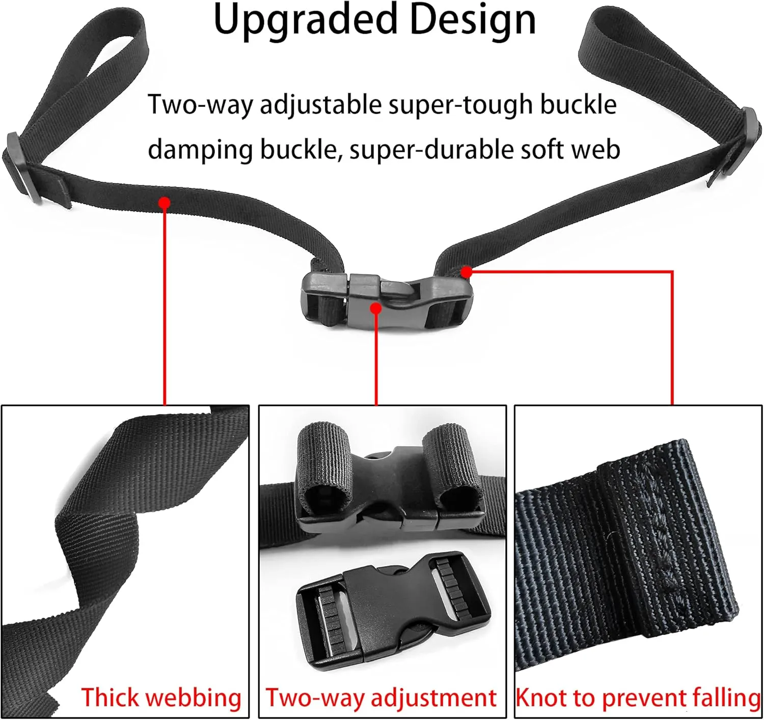 Backpack Chest Strap, 2 Set Sternum Straps for Backpacks, Outdoor Backpack Strap Keeper Accessories for Adults