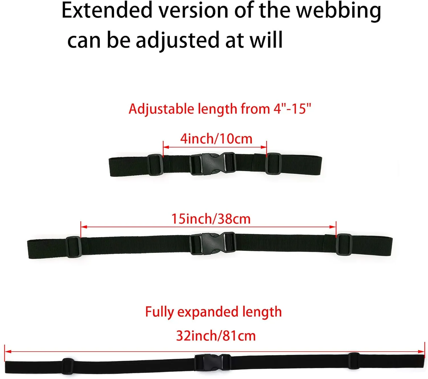 Backpack Chest Strap, 2 Set Sternum Straps for Backpacks, Outdoor Backpack Strap Keeper Accessories for Adults
