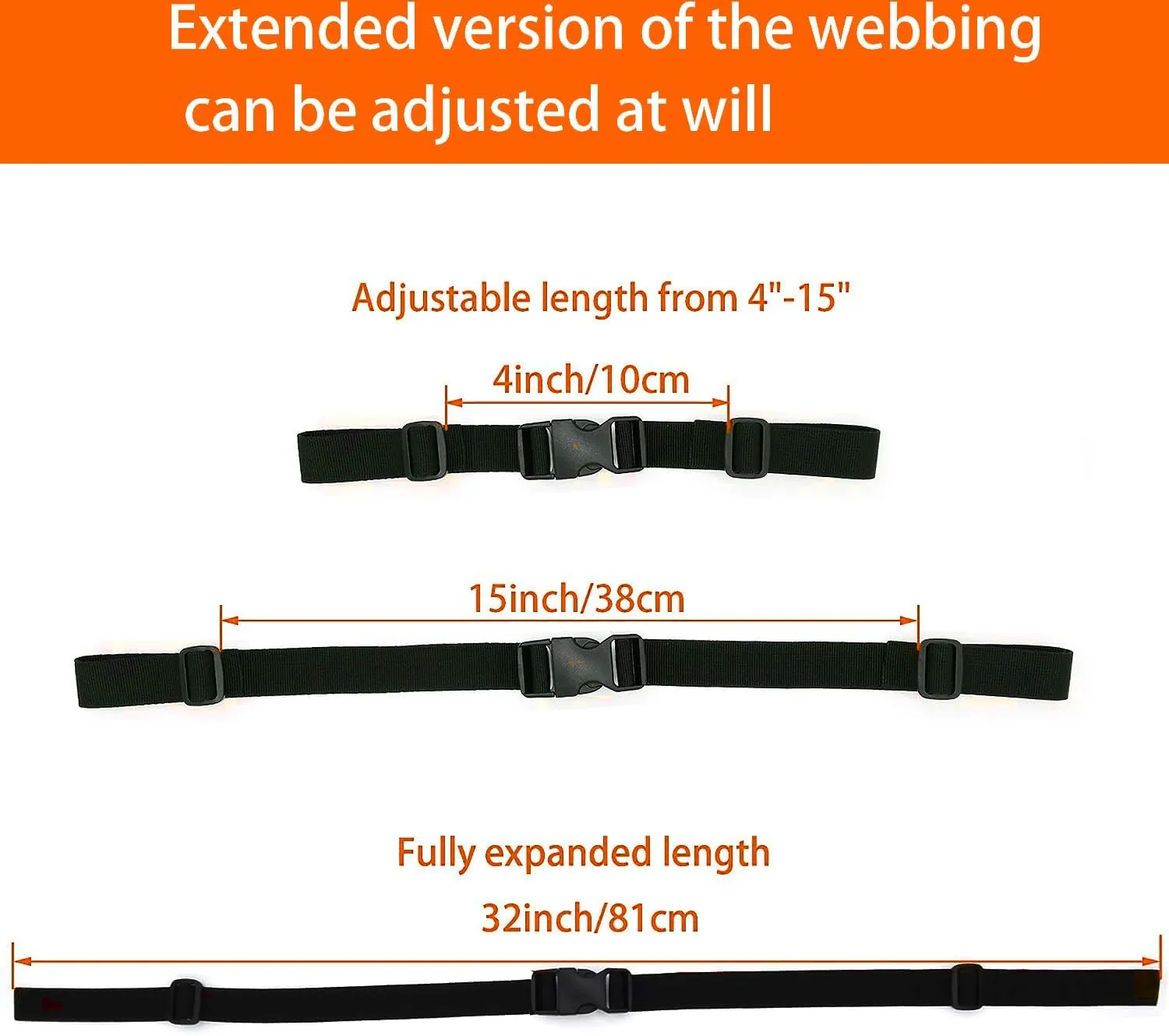 Backpack Chest Strap, 2 Set Sternum Straps for Backpacks, Outdoor Backpack Strap Keeper Accessories for Adults