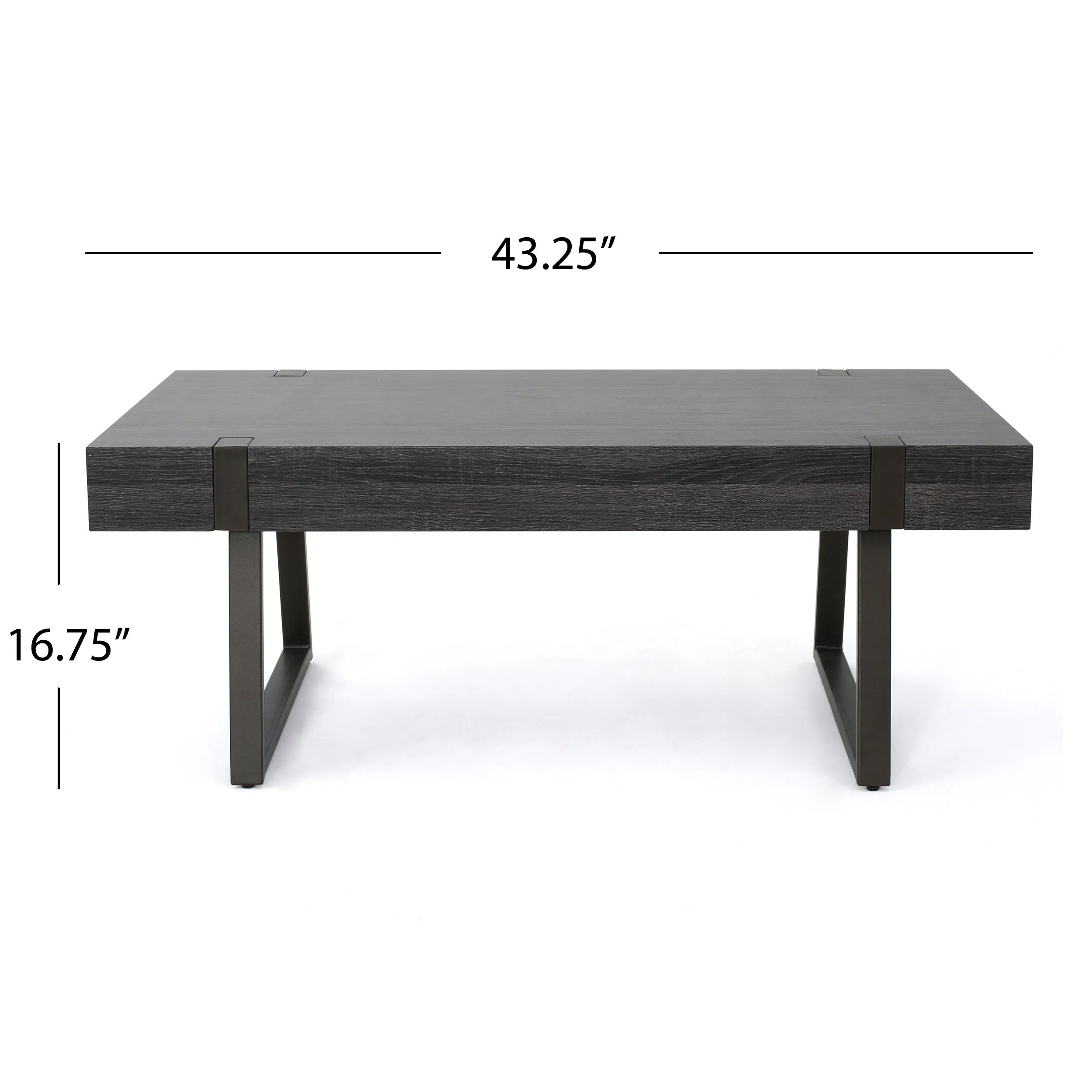 Black Oak Wood Coffee Table - NH789992