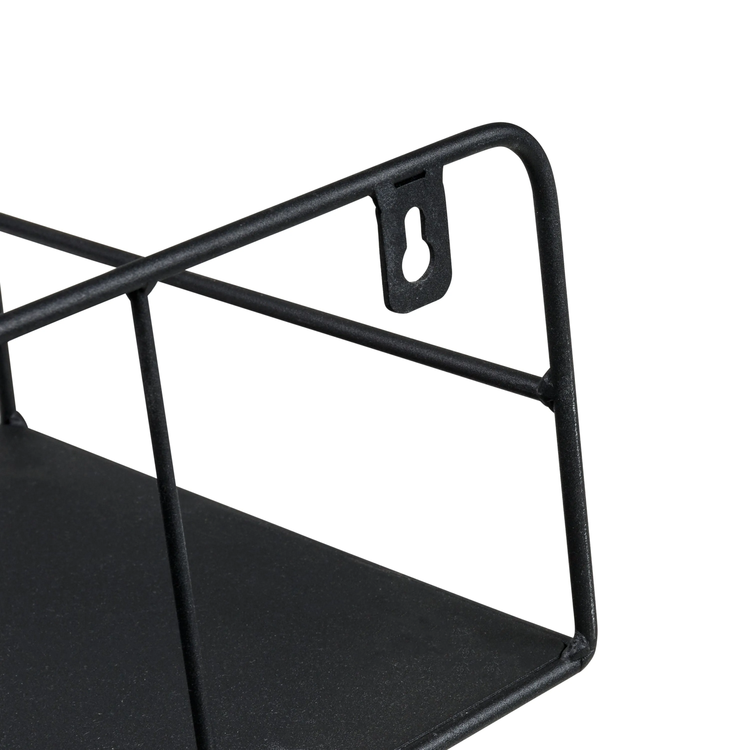 Black Small Metal Floating Accent Shelf