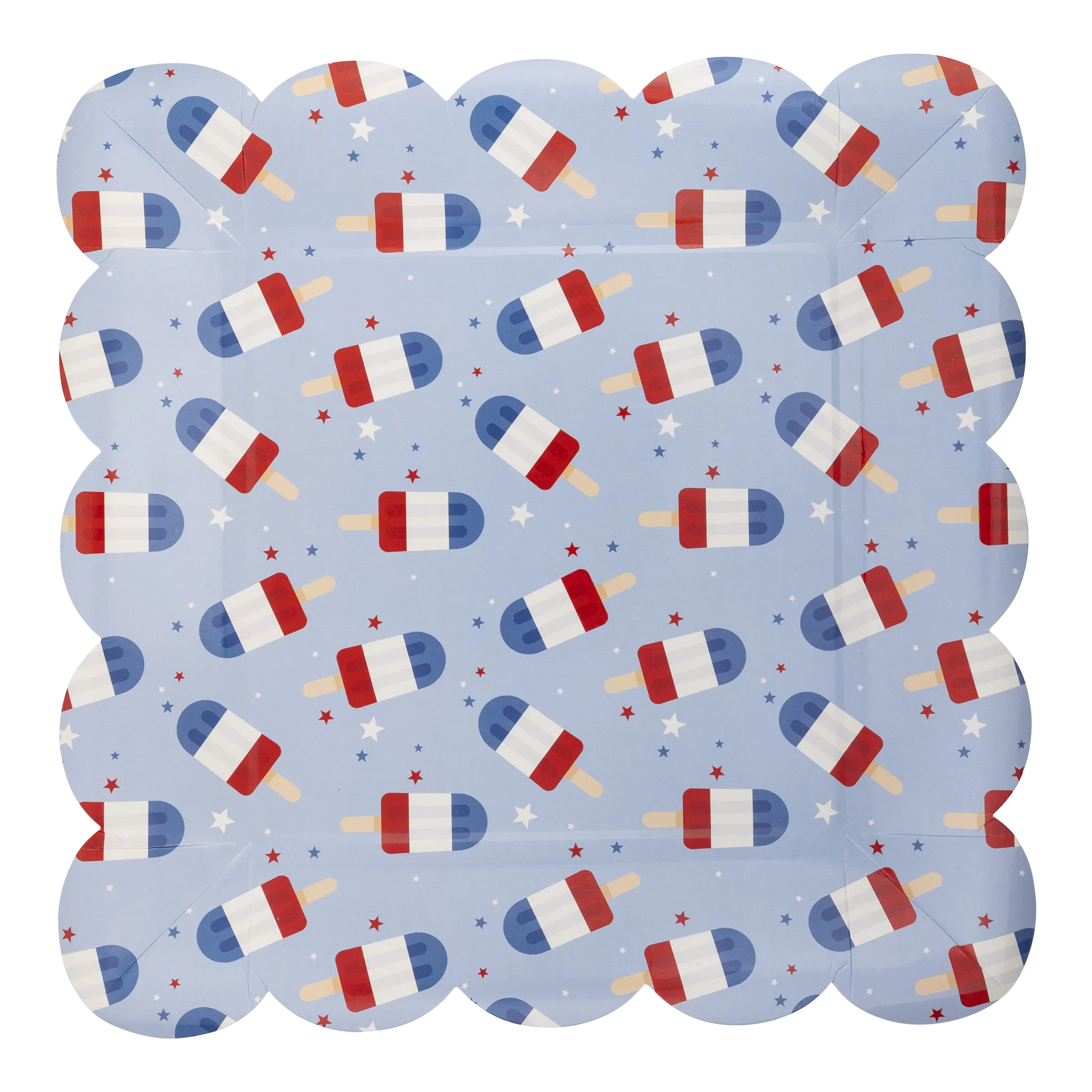 Blue Popsicles Paper Plate