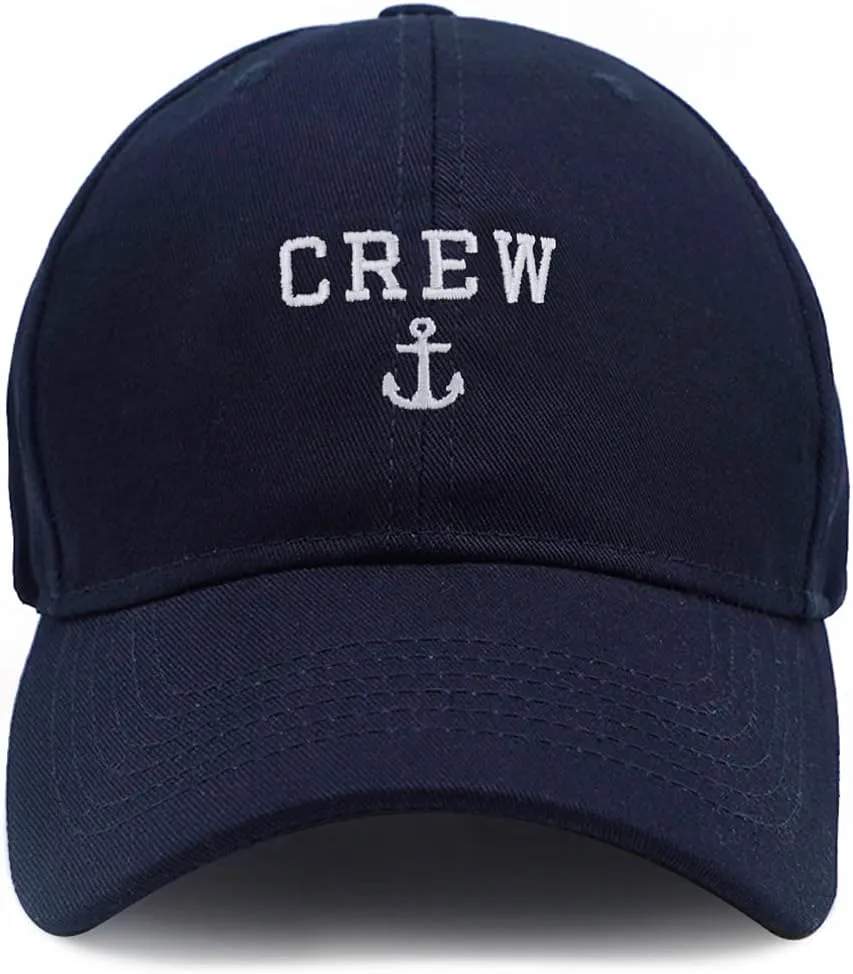 Captain Hat & First Mate | Matching Skipper Boating Baseball Caps | Nautical Marine Sailor Hats (Crew)