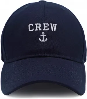 Captain Hat & First Mate | Matching Skipper Boating Baseball Caps | Nautical Marine Sailor Hats (Crew)