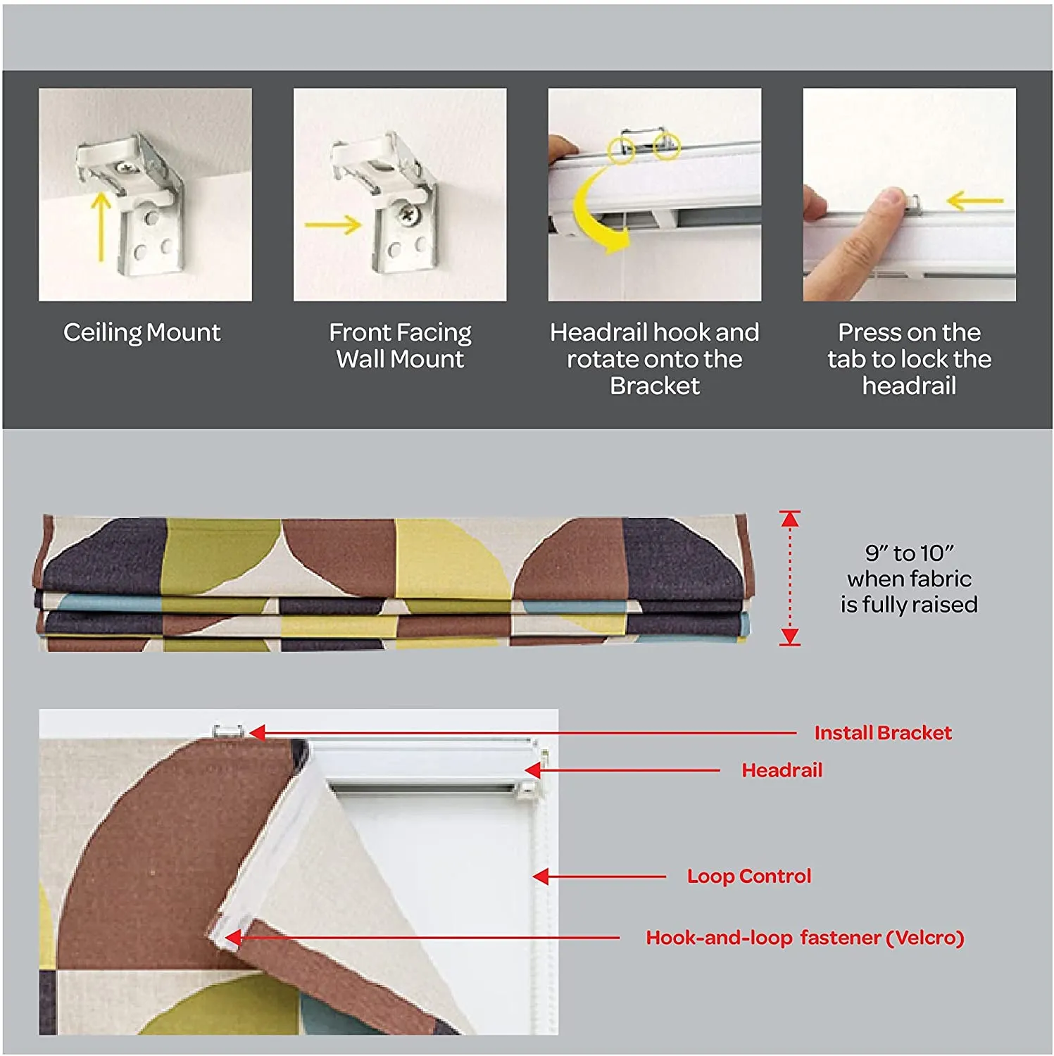 Contemporary Modern Window Roman Shade