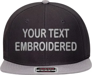 Custom Snapback Hat. Otto. Embroidered. Your Own Text Flatbill Bill Snapback