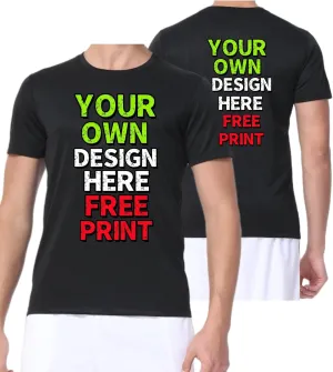 Custom T-Shirts for Men Women Design Your Own Shirt with Text Image Personalized Tee Printed Front/Back