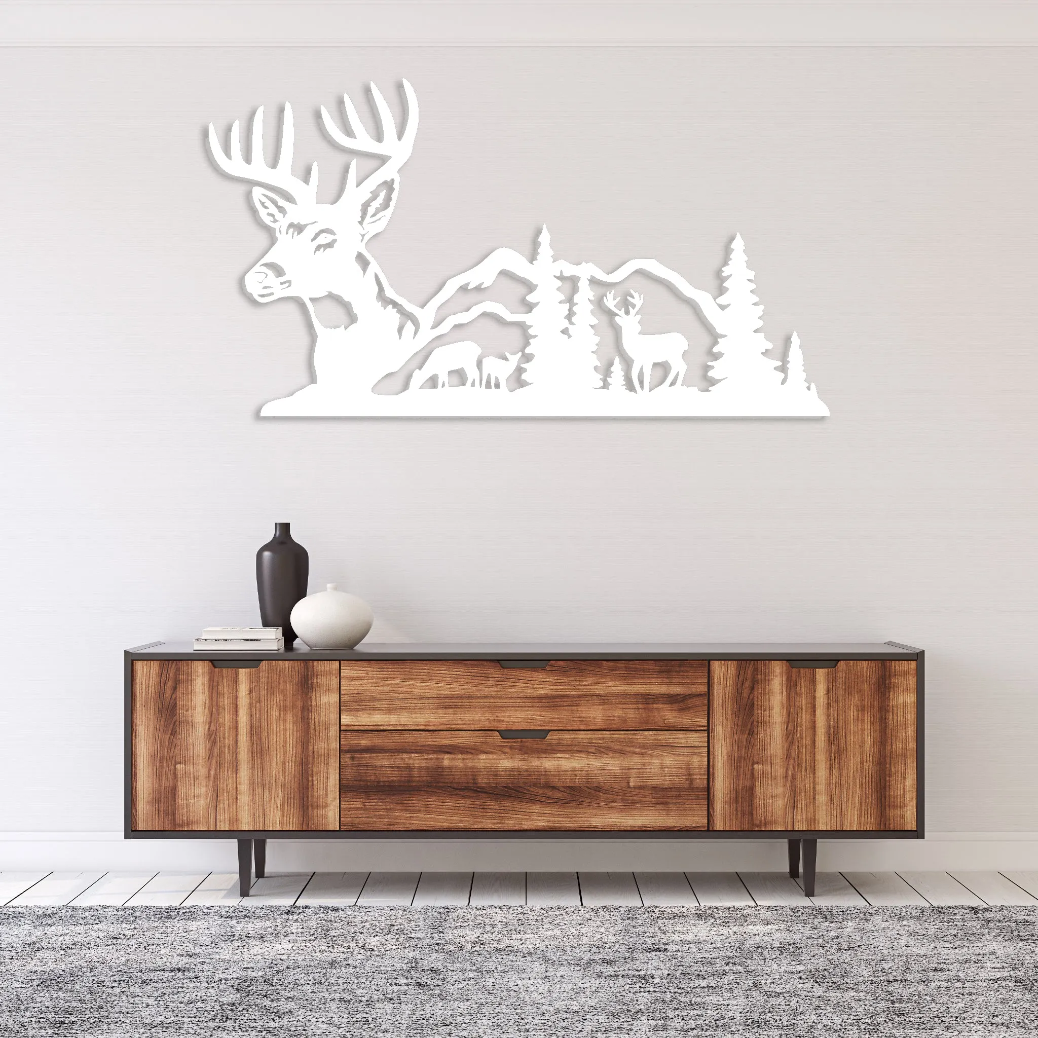 Deer Mountain View - Metal Wall Art