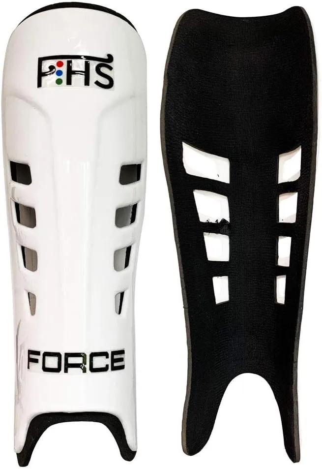 Field Hockey Shin Guards Force Symphony Colors White Blue Teal Blue Sizes Small Medium Large