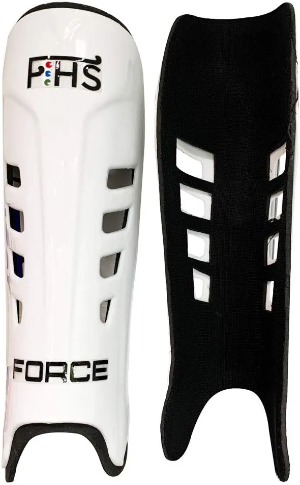 Field Hockey Shin Guards Force Symphony Colors White Blue Teal Blue Sizes Small Medium Large