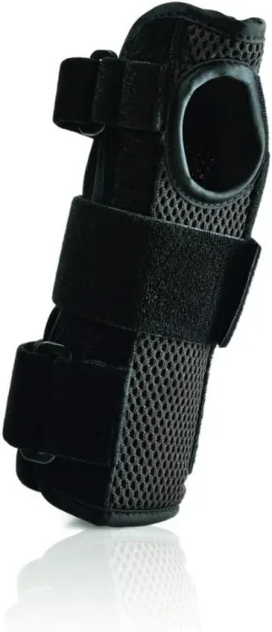 FLA 75891-11 Prolite Airflow 8" Wrist Splint with Abducted Thumb, Black, Left/Small-Medium