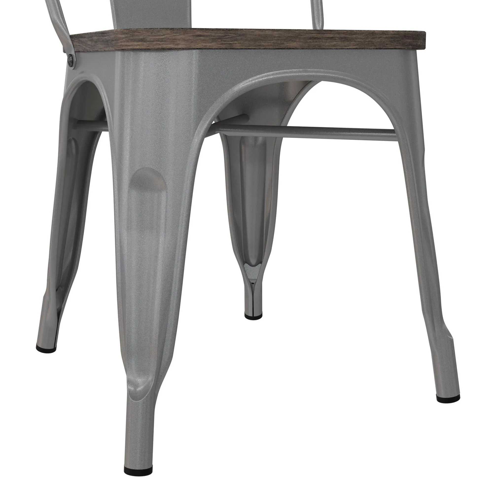 Fusion Stackable Metal Dining Chair, Set of 2