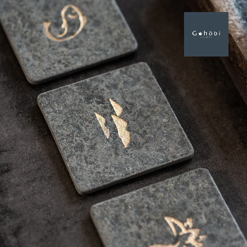 Gohobi A Set of 4 Stone Coasters