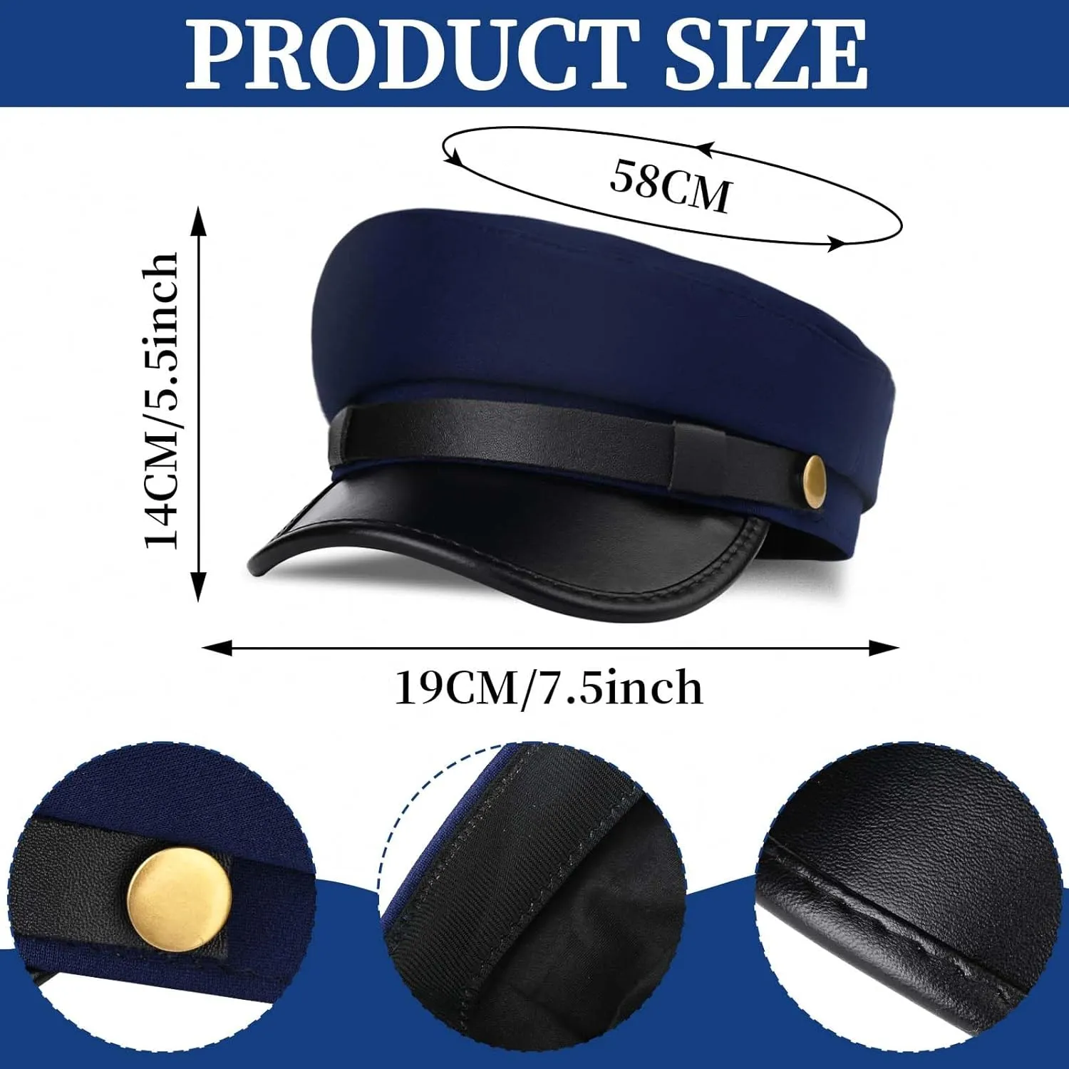 Honic 5 Pcs Chauffeur Costume Include Limo Driver Hat Gloves Handkerchif Glasses for Men Women Party Cosplay Dress Up