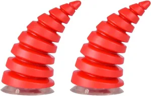 Katutude 2 Pcs Helmet Devil Horns with Suction Cups - Motorcycle Helmet Devil Horn Decoration Car Roof Ornament 3D Car Hood Stickers Bike Ski Motorcycle Snowboard Helmet Attachment