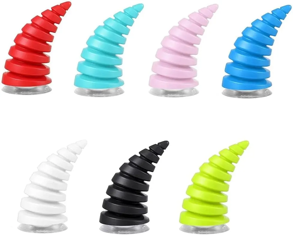 Katutude 2 Pcs Helmet Devil Horns with Suction Cups - Motorcycle Helmet Devil Horn Decoration Car Roof Ornament 3D Car Hood Stickers Bike Ski Motorcycle Snowboard Helmet Attachment
