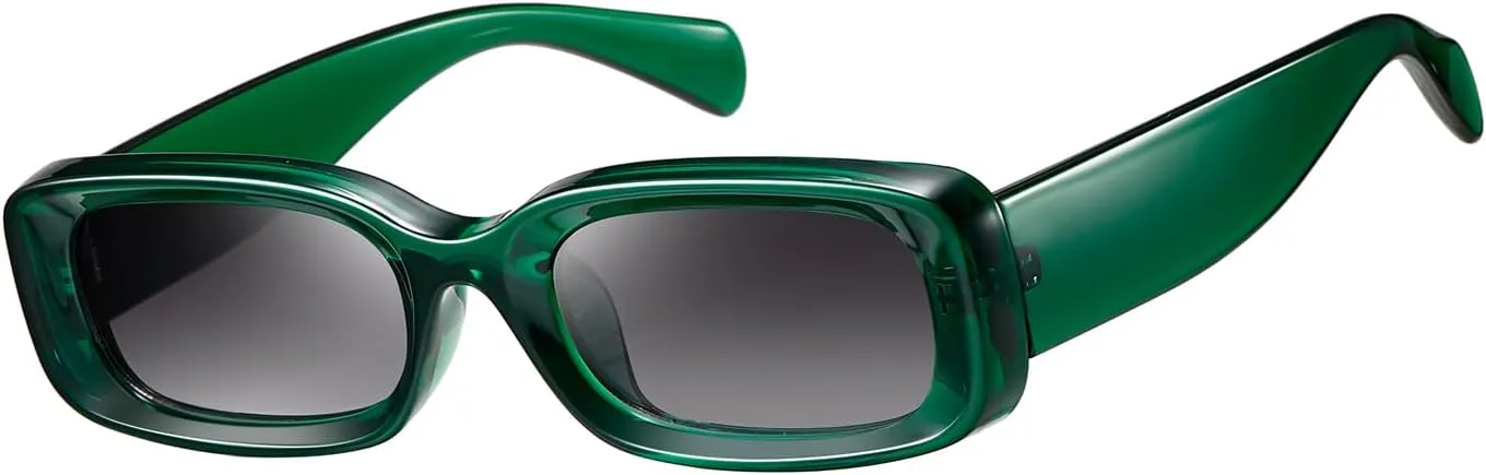 kimorn Retro Rectangle Sunglasses for Women Men Thick Frame Sun Glasses UV Protection Shades K1703