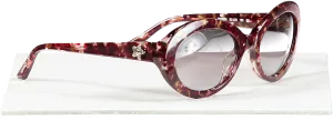 Missoni Dark Red Tortoiseshell Floral Arm Detail Sunglasses