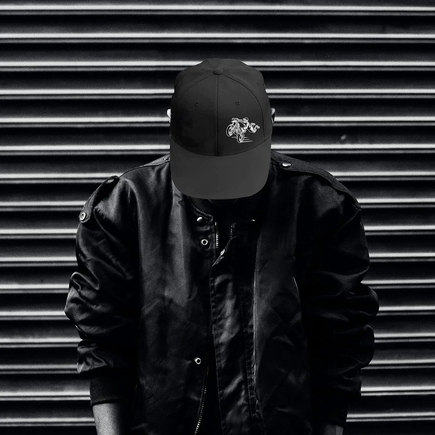 Motorcycle Skull Hat Flat Bill Hats for Men Snap Backpack Mens Hats Snapback Baseball Cap for Teens Boys