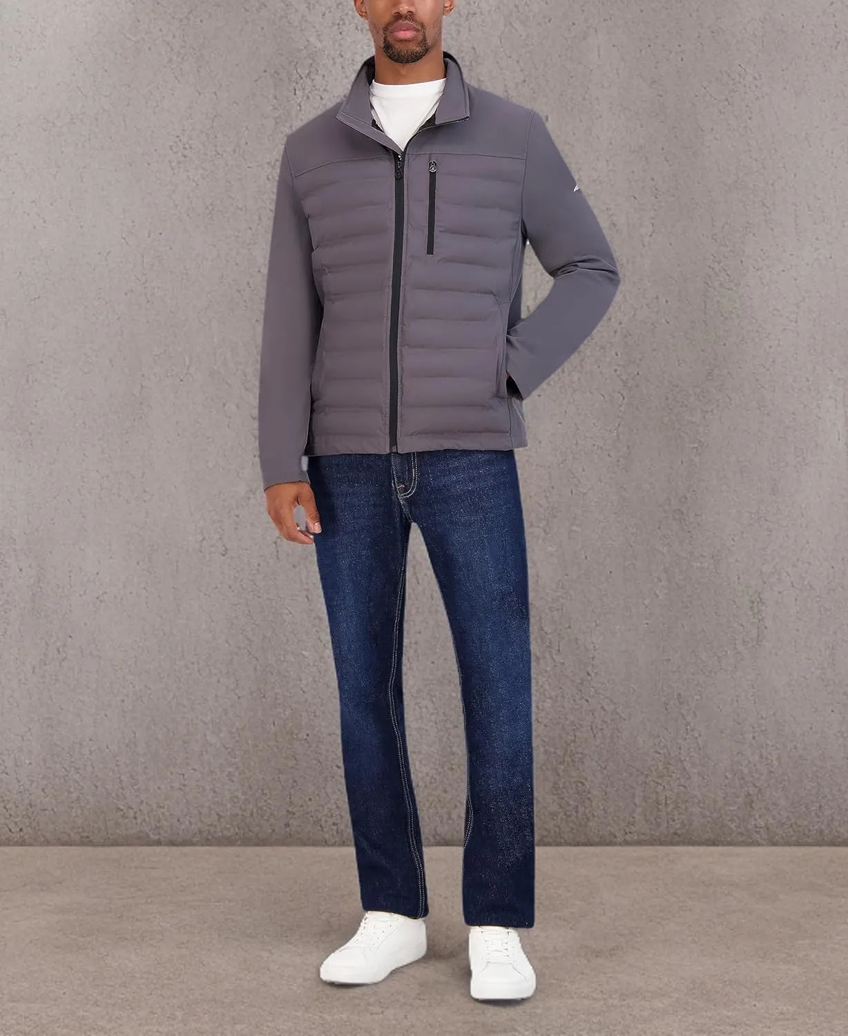 Nautica Men's Tech Shell Hybrid Jacket