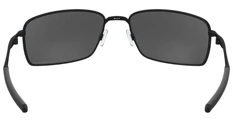 Oakley Mens Square Wire Matte Black Frame - Black Iridium Lens - Polarized Sunglasses