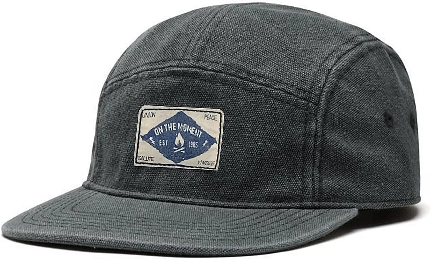 Panegy Denim 5 Panel Hat for Men Women Flat Brim Adjustable Lightweight Camp Cap Baseball Cap Skateboard
