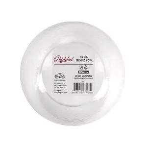 Pebbled - 60 oz. Plastic Bowl - Clear (Case Qty: 24)