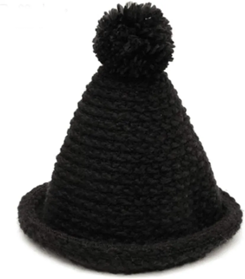 Personality Women Fashion Pointy Hat Knitted Cap Warm Cone Hat
