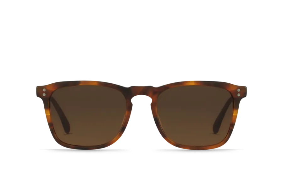 Raen Wiley Mens Square Sunglasses - Matte Rootbeer/Brown