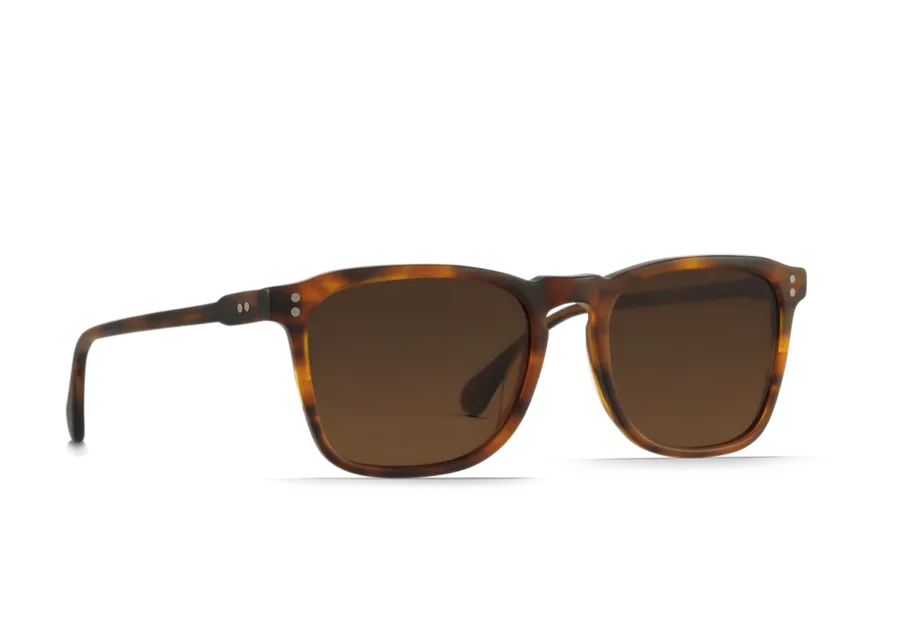 Raen Wiley Mens Square Sunglasses - Matte Rootbeer/Brown