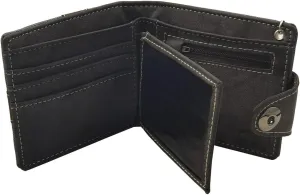 Skull Punk Biker Casual Hasp Wallet Purse With Chain For Men Or Boy