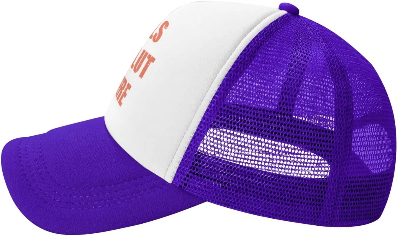 Smells Like Slut in Here Funny Adjustable Mesh Trucker Hat Sport Baseball Cap Men Women Gift Dad Hat Fishing Cap Black
