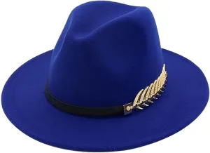 Solid Color Fedora Hat for Men Panama Party Hat Wide Brim Hat Unisex Belt Buckle Hat for Men Women