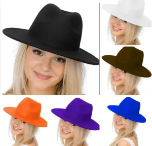 Stiff Solid Fedora Black