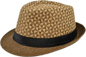 Straw Fedora Hat Straw British Style Straw Beach Hat Straw Hat Straw Panama Hat Panama Fedora Hat Tropical Printed