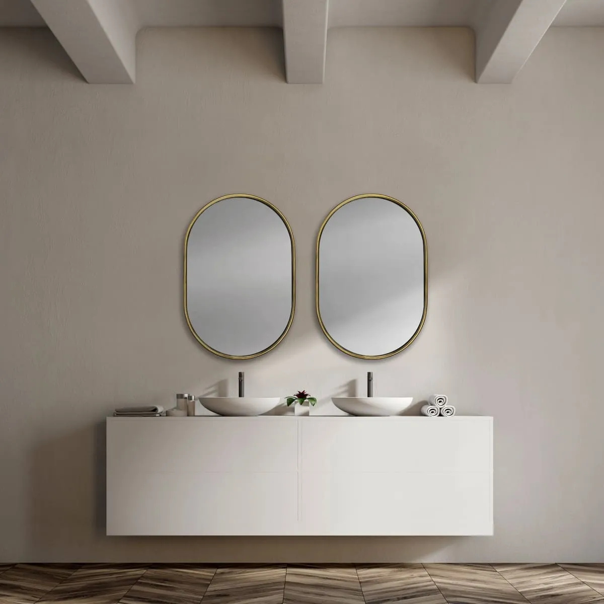 Sylvia Wall Mirror Gold Metal