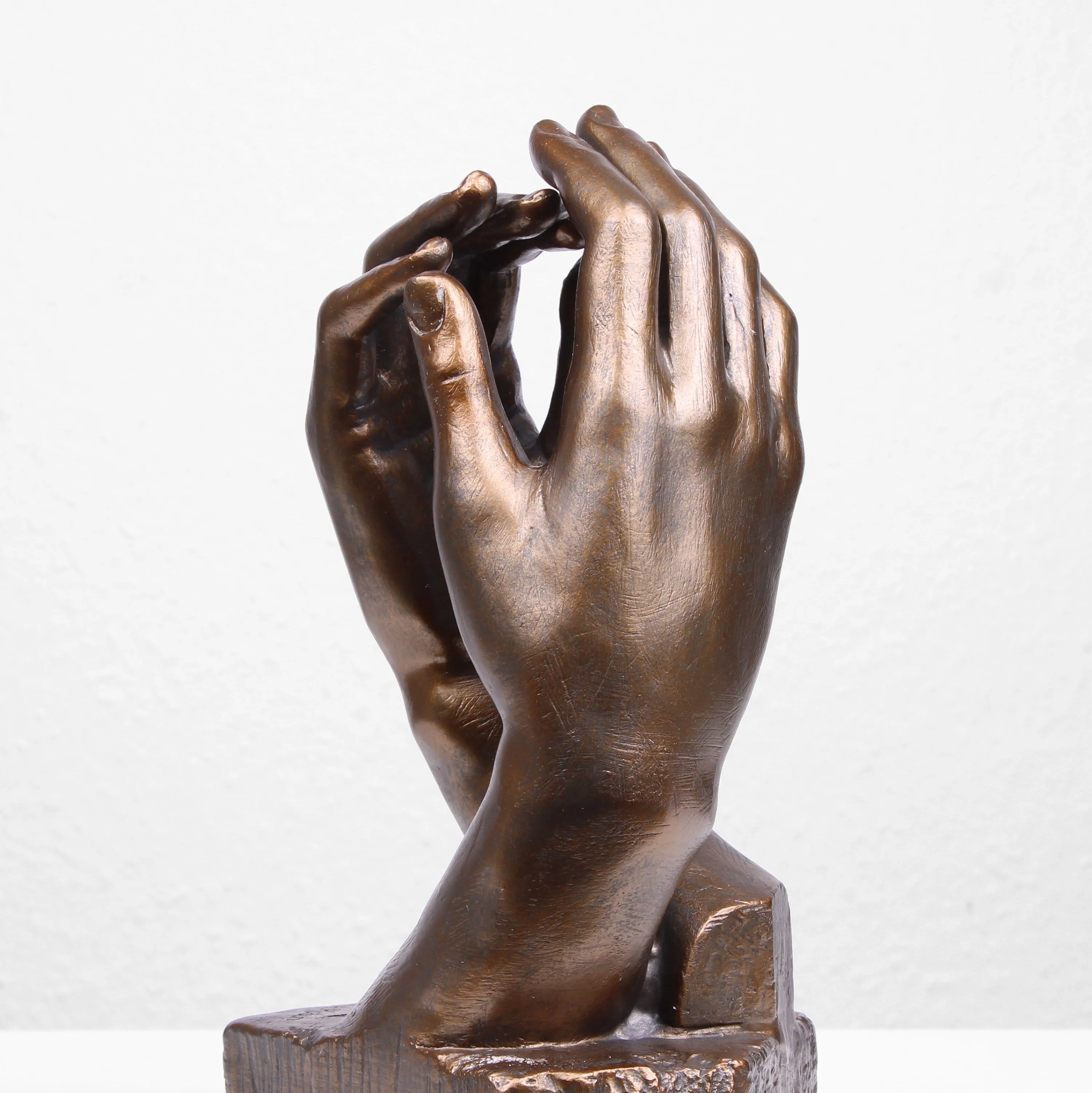 The Cathedral Hand Statue by Rodin (Cold Cast Bronze Sculpture) - Large