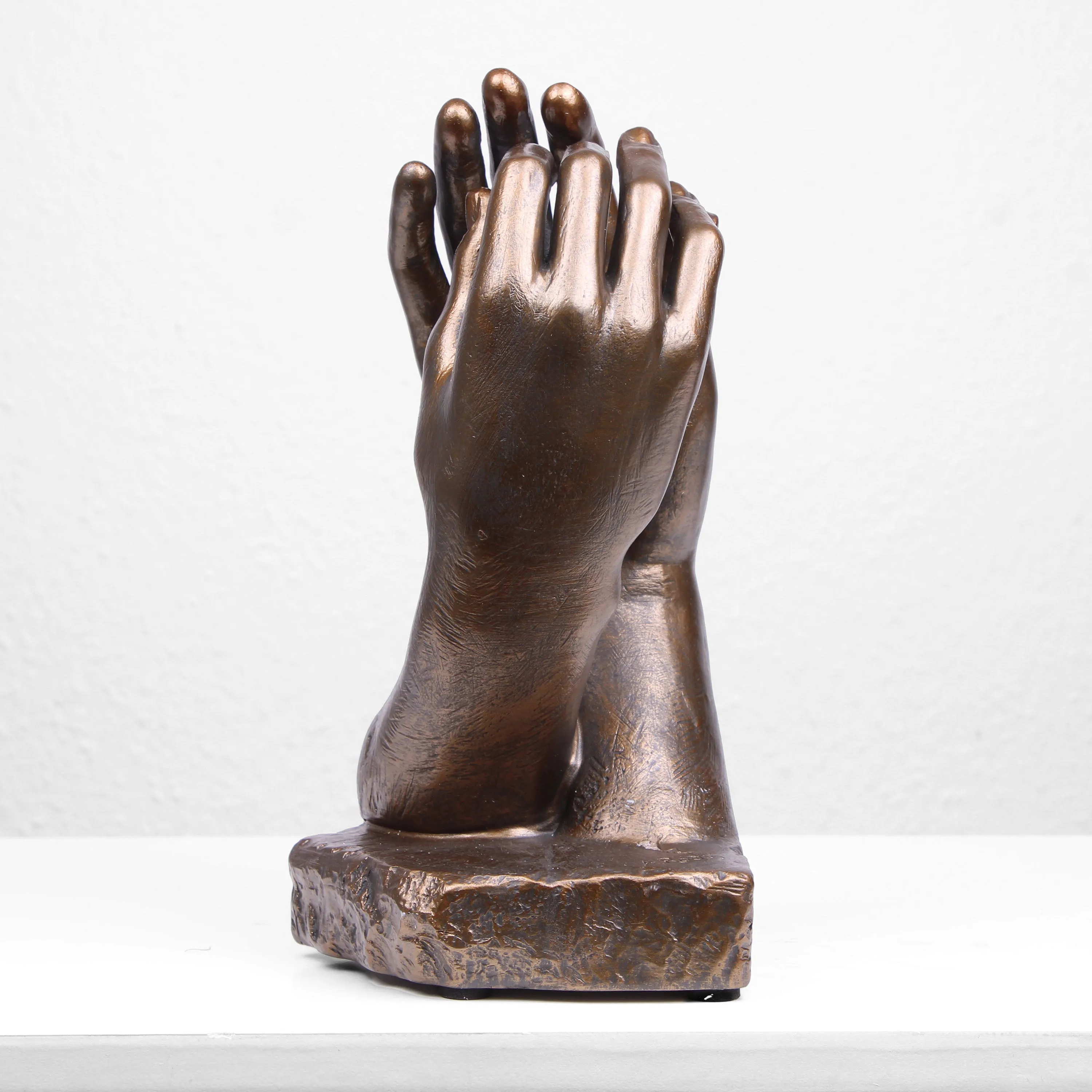The Cathedral Hand Statue by Rodin (Cold Cast Bronze Sculpture) - Large