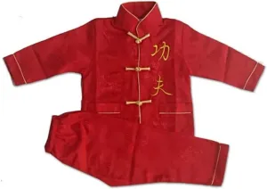 Toddler Kids Chinese Traditional Set ng Fu Wing Chun Arts Outfit Long Sleeved Pant Two Set Chinese New Year Outfit