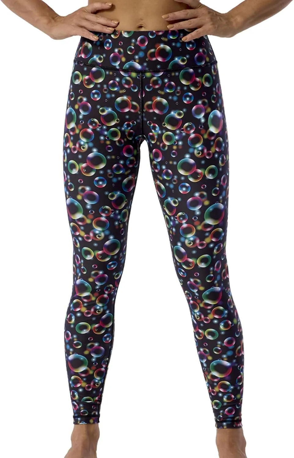 UIUO-UIPEU Women's Printed Yoga Pants with Pockets 7/8 Workout Leggings for Women Tummy Control Compression Leggings