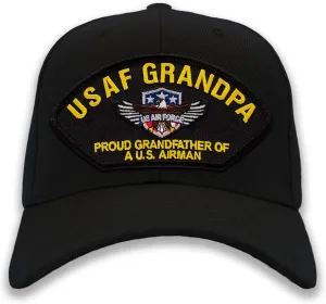 USAF Air Force Grandpa - Proud Grandfather of a US Airman Adjustable Ballcap or Trucker Hat