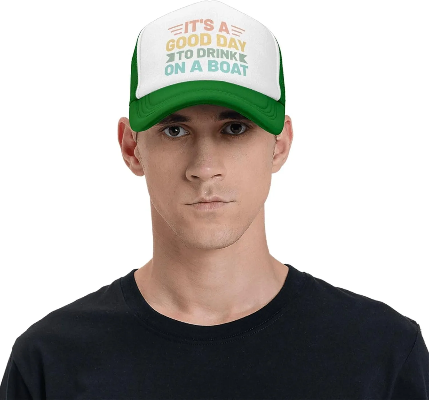 Womens Baseball Hats Drinking Party Mesh Cap Women's Cool Cap It is A Good Day to Drink On A Boat Caps