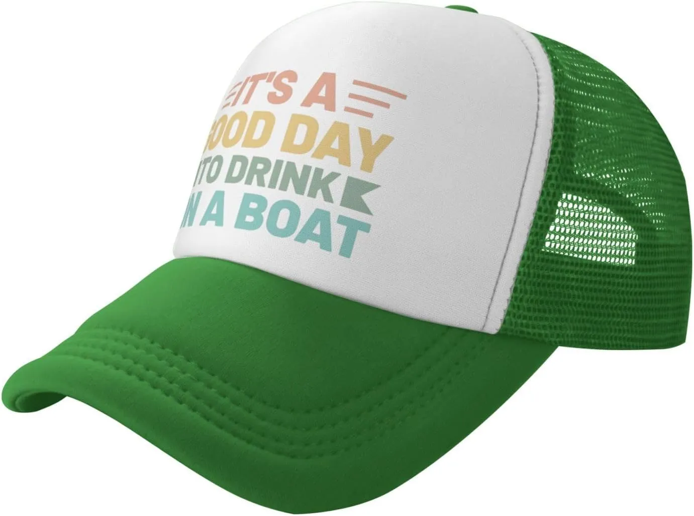 Womens Baseball Hats Drinking Party Mesh Cap Women's Cool Cap It is A Good Day to Drink On A Boat Caps